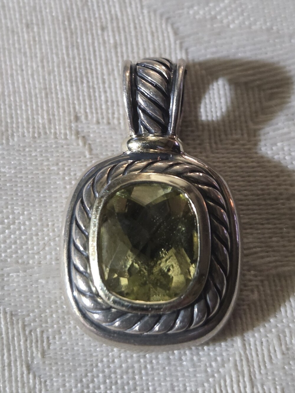 David Yurman Lemon Citribe Albion Enhancer, SS & 14k
